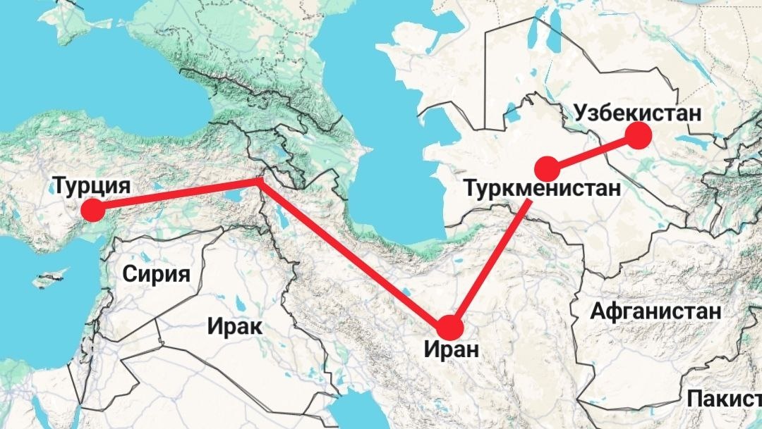 Узбекистан и Турция договорились о запуске контейнерных поездов транзитом через Туркменистан и Иран